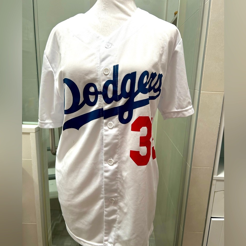 White Dodgers Baseball Jersey